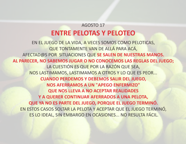 Entre pelotas y peloteo